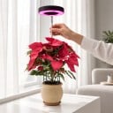 Luz LED de Cultivo com Base Vara Telescópica 20–66,3 cm 3 Modos de Luz Dimerização Temporizador USB Preto Para Plantas de Interior 3
