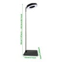 Luz LED de Cultivo com Base Vara Telescópica 20–66,3 cm 3 Modos de Luz Dimerização Temporizador USB Preto Para Plantas de Interior 4
