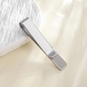 Spona na gravata 48,5 mm Simples spona deslizante de gravata em aço inoxidável Superfície lisa Acessório masculino para fato 10