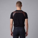 Suspensórios masculinos estilo postro com fechos rotativos e argolas metálicas Largura dos ombros 40–48 cm Couro sintético Para camisa 2