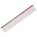 Sæt af 3 kamme til udredning af pels til hunde og katte Kam med spids ende og 2 kombinerede kamme Rustfrit stål 304 Rosa-guld 6