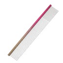 Sæt med 2 kamme til børstning af hunde- og kattepels Kam med spids ende og kombineret kam 24,5 cm Rustfrit stål 304 Rosa-guld 5