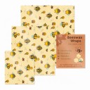 Essuie-tout en cire alimentaire Ensemble de 3 tailles 18 x 20 cm 25 x 28 cm et 33 x 36 cm Coton et cire d'abeille Pour les collations 1