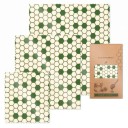 Essuie-tout en cire alimentaire Ensemble de 3 tailles 18 x 20 cm 25 x 28 cm et 33 x 36 cm Coton et cire d'abeille Pour les collations 9