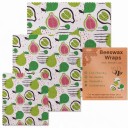 Essuie-tout en cire alimentaire Ensemble de 3 tailles 18 x 20 cm 25 x 28 cm et 33 x 36 cm Coton et cire d'abeille Pour les collations 10