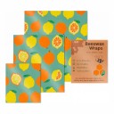Essuie-tout en cire alimentaire Ensemble de 3 tailles 18 x 20 cm 25 x 28 cm et 33 x 36 cm Coton et cire d'abeille Pour les collations 11