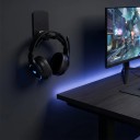 Sammenklappelig vægholder til hovedtelefoner Selvklæbende uden boring 10 x 8 x 6 cm Plastisk ophæng til headset og spillekontrol 2