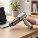 Bezdrôtový ručný vysávač do auta 4v1 Bezkartáčový motor 100 W 6000 mAh HEPA filter USB-C Vysávanie, fúkanie a nafukovanie 5