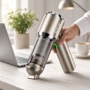 Bezdrôtový vysávač do auta s vysypaním jedným stlačením Bezkartáčový motor 100 W 6000 mAh 4 náhradné HEPA filtre a taška Strieborný 5