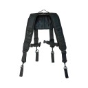 Suspensórios tácteas para cinto de serviço em forma de H com ombros acolchoados MOLLE 4 mosquetões rotativos Poliéster 600D 7