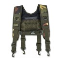 Suspensórios tácteas para cinto de serviço em forma de H com ombros acolchoados MOLLE 4 mosquetões rotativos Poliéster 600D 9