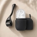 Sada derma roller 0,2 mm a Ledový váleček na obličej s víčkem Mikrojehličkový váleček a Forma na led Černá Pro domácí péči o pleť 2