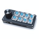 Makro klávesnica 8 kláves a otočný knoflík Mechanické spínače Blue RGB podsvietenie USB-C 12,2 x 5,9 cm pre strih a hry 3