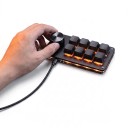 Makro klávesnica 8 kláves a otočný knoflík Mechanické spínače Blue RGB podsvietenie USB-C 12,2 x 5,9 cm pre strih a hry 4