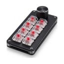 Makro klávesnica 8 kláves a otočný gombík Mechanické spínače Red RGB podsvietenie USB-C 12,2 x 5,9 cm pre strih a hry 3