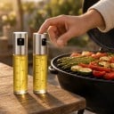 Lasinen öljysumuttimet 100 ml 4 kpl Mittausasteikko Hieno sumu Korkeus 17 cm Ruokintaan grillaamiseen leivontaan ja salaateihin 3