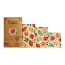 Essuie-tout en cire alimentaire Ensemble de 3 tailles 18 x 20 cm 25 x 28 cm et 33 x 35 cm Coton et cire d'abeille Pour les bols et le pain 1
