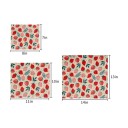Essuie-tout en cire alimentaire Ensemble de 3 tailles 18 x 20 cm 25 x 28 cm et 33 x 35 cm Coton et cire d'abeille Pour les bols et le pain 4