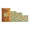 Essuie-tout en cire alimentaire Ensemble de 3 tailles 18 x 20 cm 25 x 28 cm et 33 x 35 cm Coton et cire d'abeille Pour les bols et le pain 7