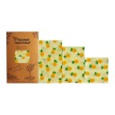 Essuie-tout en cire alimentaire Ensemble de 3 tailles 18 x 20 cm 25 x 28 cm et 33 x 35 cm Coton et cire d'abeille Pour les bols et le pain 10