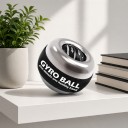 Bola de treino giroscópica metálica com luz LED de 7 cores e autostart Rotor metálico Laço Prata Treinador de punho e antebraço 4