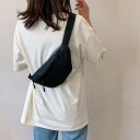 Bæltetaske til skulder og talje 31 x 14 x 7 cm Nylon crossbody taske med to lynlåslommer Til sport og rejser 5