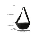 Bæltetaske til skulder og talje 31 x 14 x 7 cm Nylon crossbody taske med to lynlåslommer Til sport og rejser 9