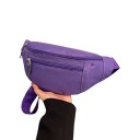 Bæltetaske til skulder og talje 31 x 14 x 7 cm Nylon crossbody taske med to lynlåslommer Til sport og rejser 14
