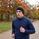 5 pcs faixa de fleece preta para as orelhas aquecedor de orelhas de inverno 23,5 x 11,5 cm poliéster à prova de vento unissexo para corrida, ciclismo 3