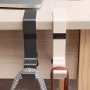 Ensemble de 2 crochets pliants pour sac à main sur le bord de la table avec verrouillage magnétique et pince à vis en aluminium pour sac 8