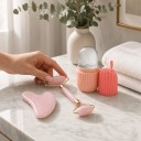 Sada na masáž obličeje Dvoustranný váleček Gua sha ve tvaru srdce a Forma na ledový váleček s víčkem Na péči o pleť 4