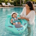 Ikke-opblæsbar svømmering til babyer med solskærm og hale Sikkerhedssele 6-18 kg 3-24 måneder Brystomfang op til 50 cm 8
