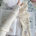 Cooling Arm Sleeves 1 Pair Ribbed Structure and Thumb Hole Ice Silk UV Protection For Driving Cycling and Outings 7