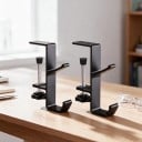 Ensemble de 2 supports pour bord de table avec deux crochets Serre-joint sans perçage Alliage d'aluminium Pour sac à main et sac 2