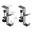 Ensemble de 2 supports pour bord de table avec deux crochets Serre-joint sans perçage Alliage d'aluminium Pour sac à main et sac 5