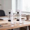 Ensemble de 2 supports pour bord de table avec deux crochets Serre-joint sans perçage Alliage d'aluminium Pour sac à main et sac 7