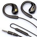 Drátová sluchátka s háčky za uši Otevřený poslech Konektor 3,5 mm jack Měnič 13 mm Mikrofon a ovladač Kabel 1,2 m 1