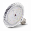 LED luz de cultivo E27 18 W Espectro completo 96 LED SMD2835 Corpo de alumínio prateado Ø 13 cm Para plantas de interior ervas e mudas 3