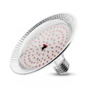 LED luz de cultivo E27 18 W Luz roxa Espectro vermelho e azul 96 LED SMD2835 Corpo de alumínio prateado Para mudas e flores 1