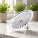 LED luz de cultivo E27 18 W Luz roxa Espectro vermelho e azul 96 LED SMD2835 Corpo de alumínio prateado Para mudas e flores 4