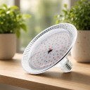 LED luz de cultivo E27 18 W Luz roxa Espectro vermelho e azul 96 LED SMD2835 Corpo de alumínio prateado Para mudas e flores 5