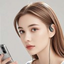 Drátová sluchátka s háčky za uši Otevřený poslech Konektor USB-C Měnič 13 mm Mikrofon a ovladač Kabel 1,2 m Na hudbu 7