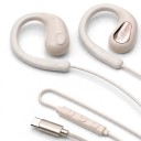 Drátová sluchátka s háčky za uši Otevřený poslech Konektor USB-C Měnič 13 mm Mikrofon a ovladač Kabel 1,2 m Na hudbu 8