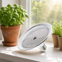 LED luz de cultivo E27 18 W Luz branca neutra 4000 K 96 LED SMD2835 Corpo de alumínio prateado Ø 13 cm Para plantas e ervas 2
