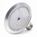 LED luz de cultivo E27 18 W Luz branca neutra 4000 K 96 LED SMD2835 Corpo de alumínio prateado Ø 13 cm Para plantas e ervas 5