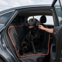 Vandtæt bagsædeovertræk til hunde Hamaka 145 x 135 cm Oxford stof Sort med orange kant Beskyttelse af sæder under rejse 3