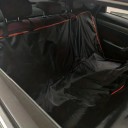Vandtæt bagsædeovertræk til hunde Hamaka 145 x 135 cm Oxford stof Sort med orange kant Beskyttelse af sæder under rejse 4