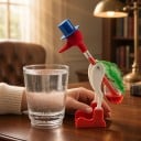 Pijící ptáček Perpetuum mobile 18 cm Fyzikální hračka ze skla a plastu Kývající dekorace na stůl do kanceláře i pokoje 5