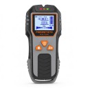 Vægdetektor POROMETISTO DSF01 6v1 med LCD-display dybde detektion af metal 120 mm og ledninger 50 mm grå-sorte til at finde bjælker og kabler 1