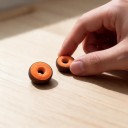 Skumpropper til øretelefoner Størrelse S Diameter 11 mm Hukommelsesskum og silikonebelægning Orange og brun Par med æske 2